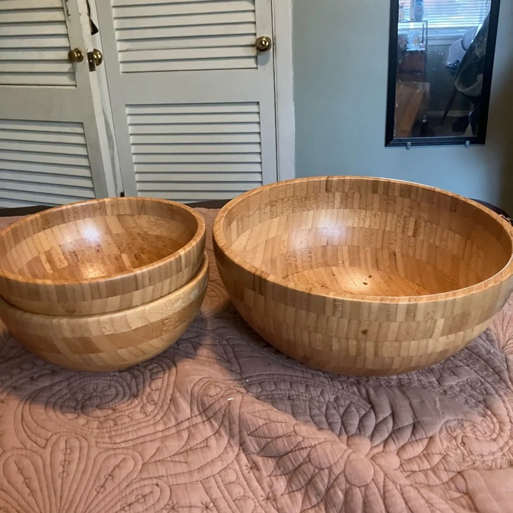 Set of IKEA Wooden Bowls